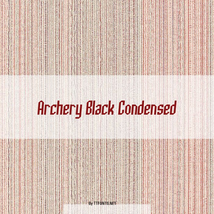Archery Black Condensed example